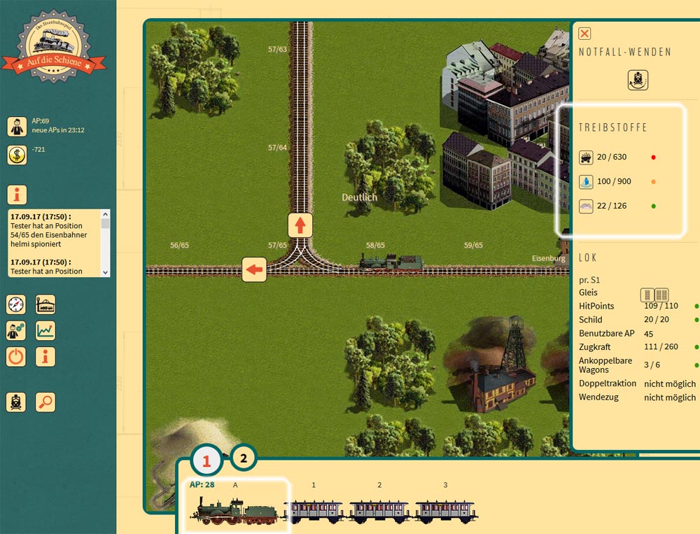 Treibstoffe beobachten